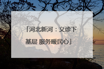 河北新河：义诊下基层 服务暖民心