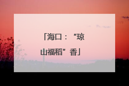 海口：“琼山福稻”香