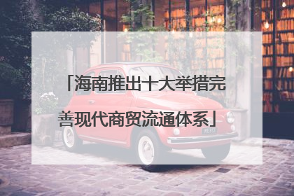 海南推出十大举措完善现代商贸流通体系