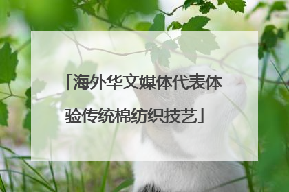 海外华文媒体代表体验传统棉纺织技艺