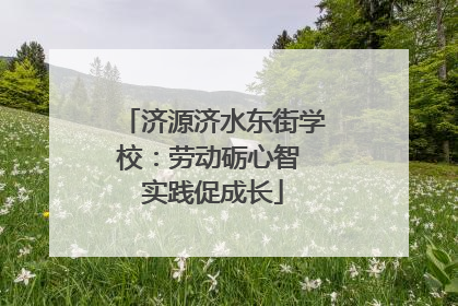 济源济水东街学校：劳动砺心智 实践促成长