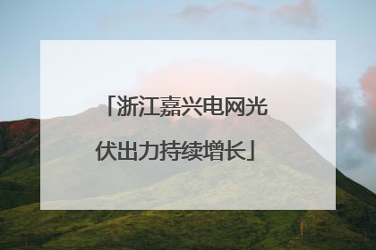 浙江嘉兴电网光伏出力持续增长