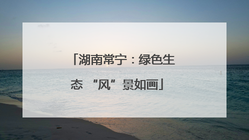 湖南常宁：绿色生态 “风”景如画