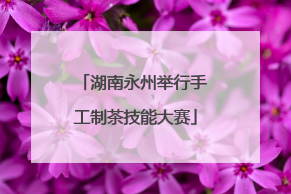 湖南永州举行手工制茶技能大赛