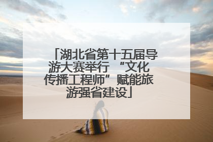 湖北省第十五届导游大赛举行 “文化传播工程师”赋能旅游强省建设
