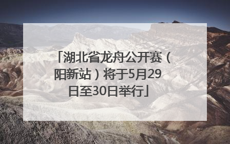 湖北省龙舟公开赛（阳新站）将于5月29日至30日举行