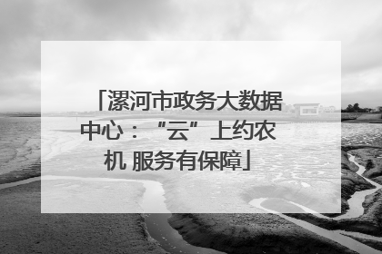 漯河市政务大数据中心：“云”上约农机 服务有保障