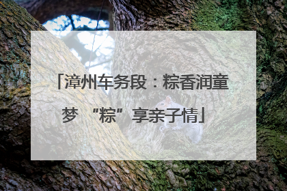 漳州车务段：粽香润童梦 “粽”享亲子情