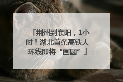 荆州到襄阳，1小时！湖北首条高铁大环线即将“画圆”