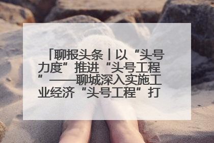 聊报头条丨以“头号力度”推进“头号工程”——聊城深入实施工业经济“头号工程”打造经济发展强引擎
