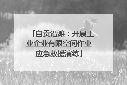 自贡沿滩：开展工业企业有限空间作业应急救援演练