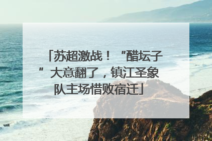 苏超激战！“醋坛子”大意翻了，镇江圣象队主场惜败宿迁