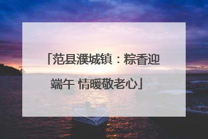 范县濮城镇：粽香迎端午 情暖敬老心