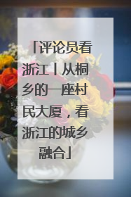 评论员看浙江丨从桐乡的一座村民大厦，看浙江的城乡融合