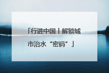 行进中国丨解锁城市治水“密码”