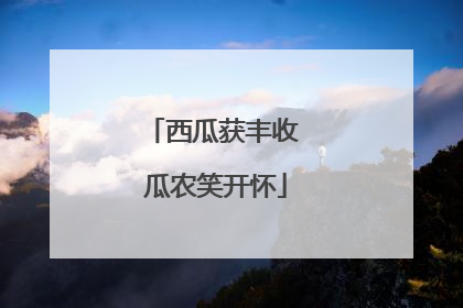 西瓜获丰收 瓜农笑开怀