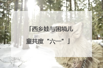 西乡娃与困境儿童共度“六一”