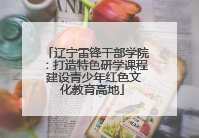 辽宁雷锋干部学院：打造特色研学课程 建设青少年红色文化教育高地