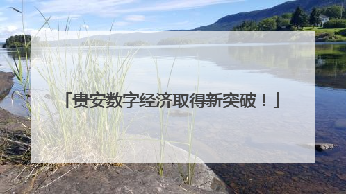 贵安数字经济取得新突破！