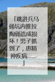 跳进兵马俑坑内推拉陶俑造成损坏！男子抓到了，患精神疾病……