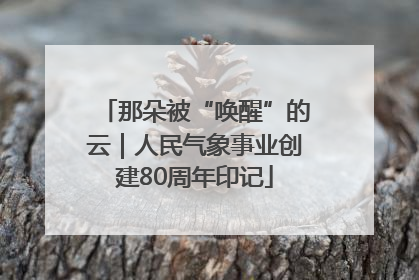 那朵被“唤醒”的云｜人民气象事业创建80周年印记