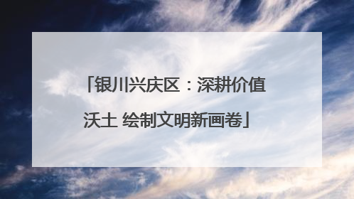 银川兴庆区：深耕价值沃土 绘制文明新画卷
