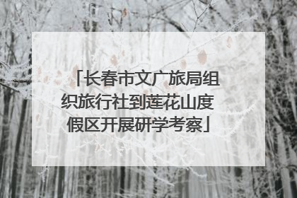 长春市文广旅局组织旅行社到莲花山度假区开展研学考察