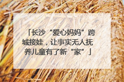长沙“爱心妈妈”跨城接娃，让事实无人抚养儿童有了新“家”