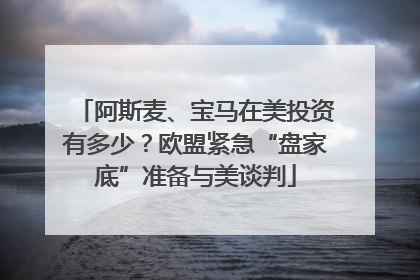 阿斯麦、宝马在美投资有多少？欧盟紧急“盘家底”准备与美谈判