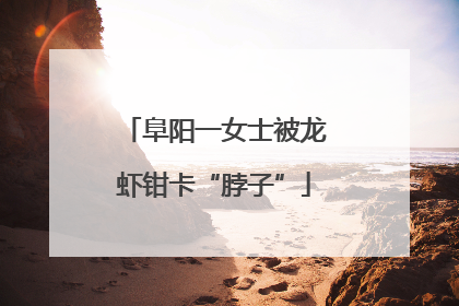 阜阳一女士被龙虾钳卡“脖子”