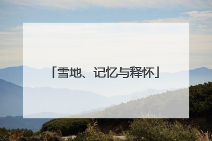 雪地、记忆与释怀