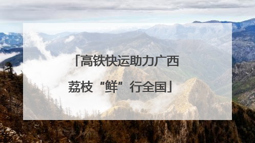 高铁快运助力广西荔枝“鲜”行全国