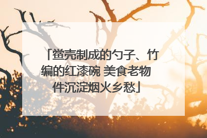 鲎壳制成的勺子、竹编的红漆碗 美食老物件沉淀烟火乡愁