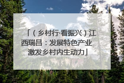 （乡村行·看振兴）江西瑞昌：发展特色产业 激发乡村内生动力