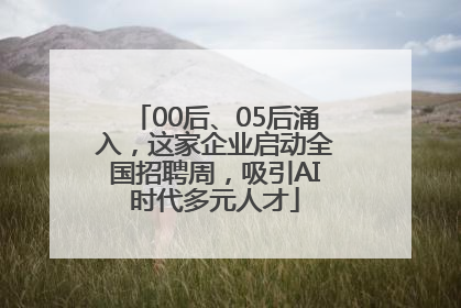 00后、05后涌入，这家企业启动全国招聘周，吸引AI时代多元人才