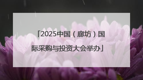 2025中国（廊坊）国际采购与投资大会举办