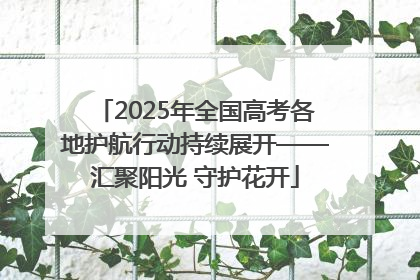2025年全国高考各地护航行动持续展开——汇聚阳光 守护花开