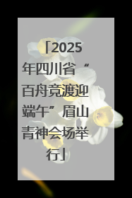 2025年四川省“百舟竞渡迎端午”眉山青神会场举行