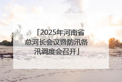 2025年河南省总河长会议暨防汛备汛调度会召开