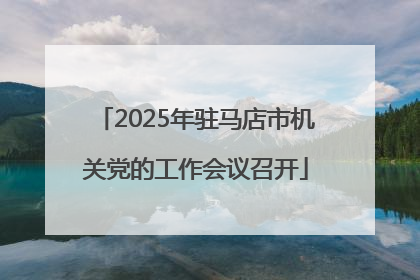 2025年驻马店市机关党的工作会议召开