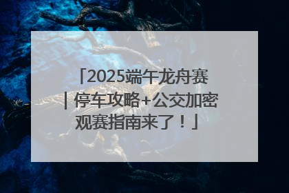 2025端午龙舟赛｜停车攻略+公交加密 观赛指南来了！