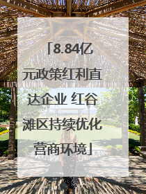 8.84亿元政策红利直达企业 红谷滩区持续优化营商环境
