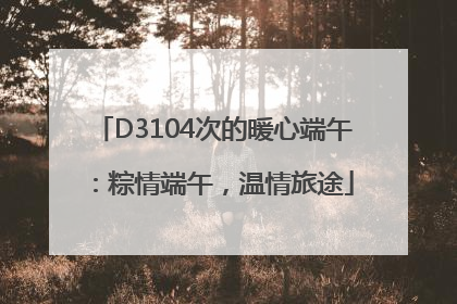 D3104次的暖心端午：粽情端午，温情旅途
